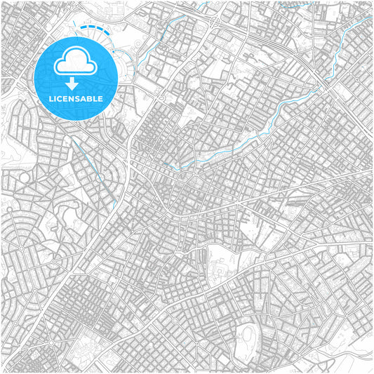 Chalandri, Attica, Greece, city map with high quality roads.