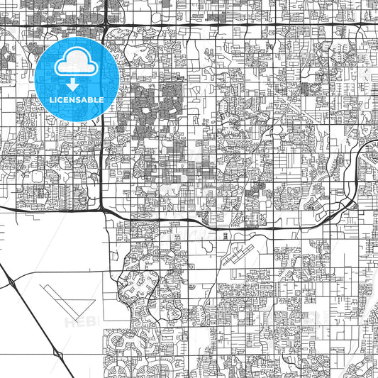 Chandler, Arizona - Area Map - Light