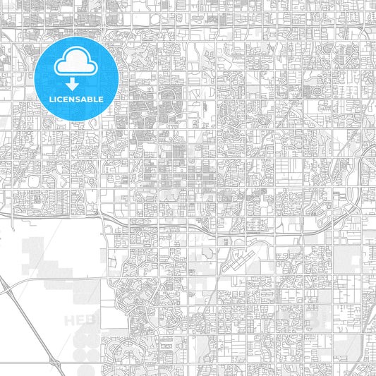 Chandler, Arizona, USA, bright outlined vector map