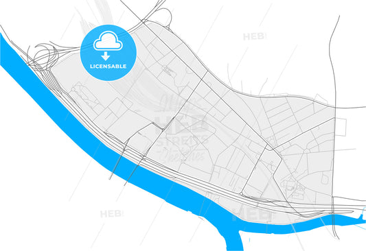 Charenton-le-Pont, Val-de-Marne, France, high quality vector map