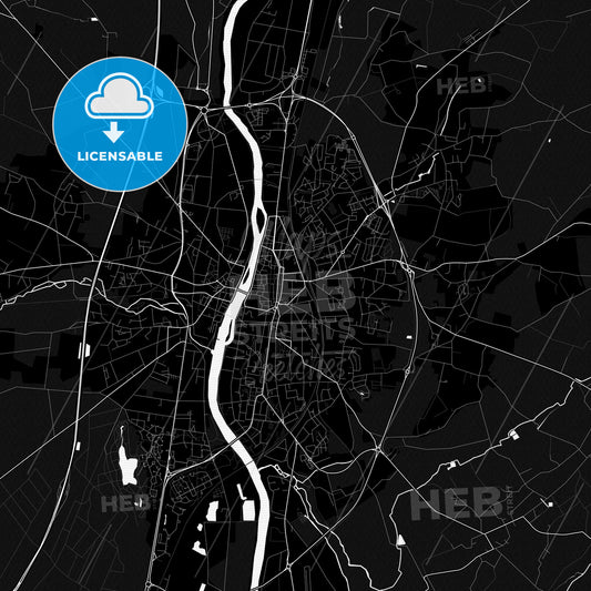 Châtellerault, France PDF map