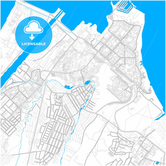 Chaykovsky, Perm Krai, Russia, city map with high quality roads.