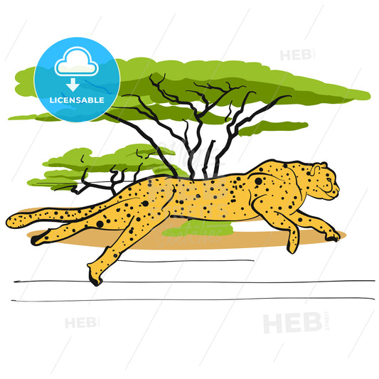 Cheetah in savannah – instant download