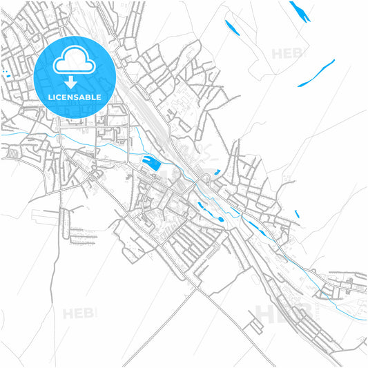 Cheremkhovo, Irkutsk Oblast, Russia, city map with high quality roads.