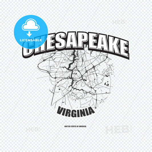 Chesapeake, Virginia, logo artwork – instant download