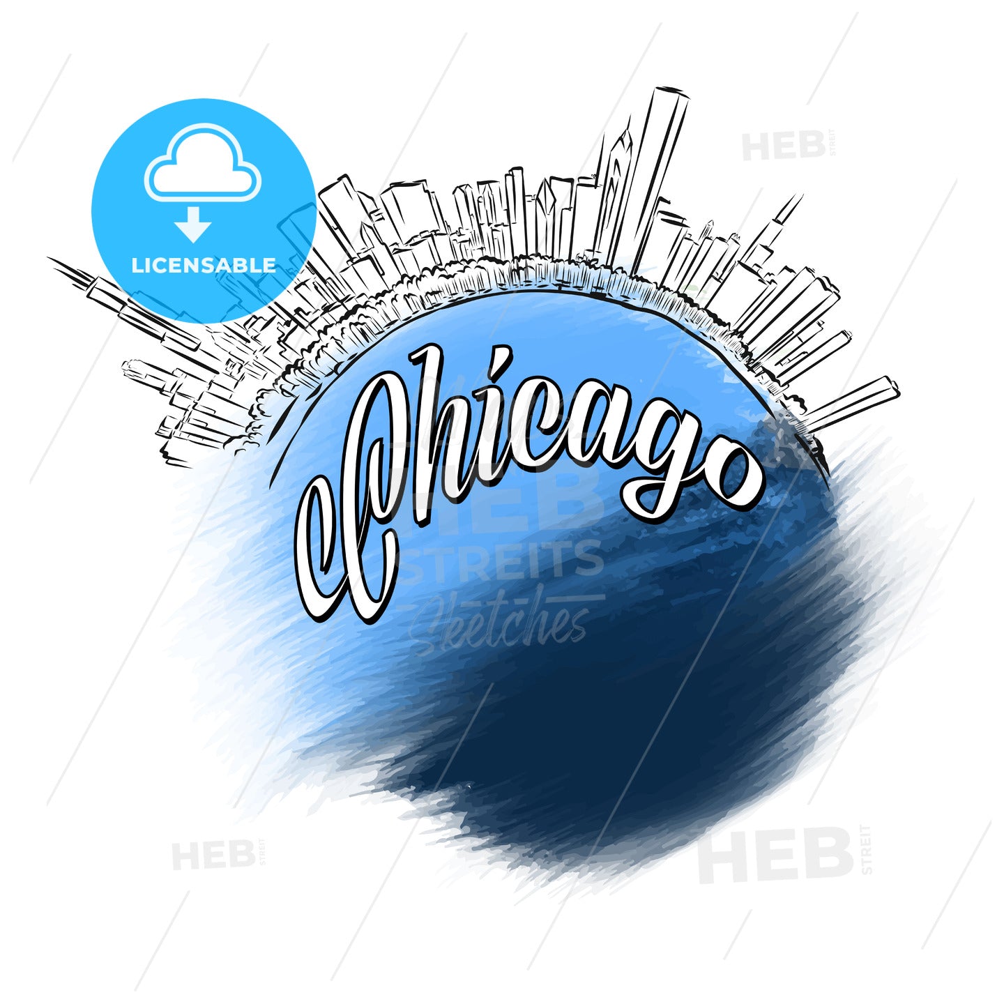 Chicago Landmark Logo Design – instant download