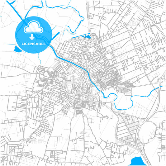 Chiclana de la Frontera, Cádiz, Spain, city map with high quality roads.