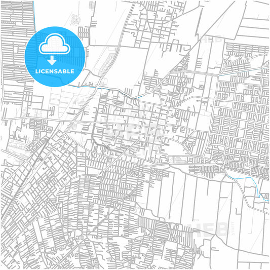 Chicoloapan de Juárez, México, Mexico, city map with high quality roads.