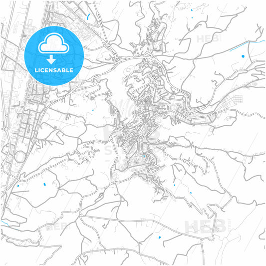 Chieti, Abruzzo, Italy, city map with high quality roads.