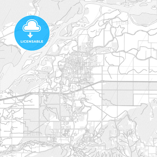 Chilliwack, British Columbia, Canada, bright outlined vector map
