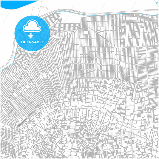 Chimalhuacán, México, Mexico, city map with high quality roads.