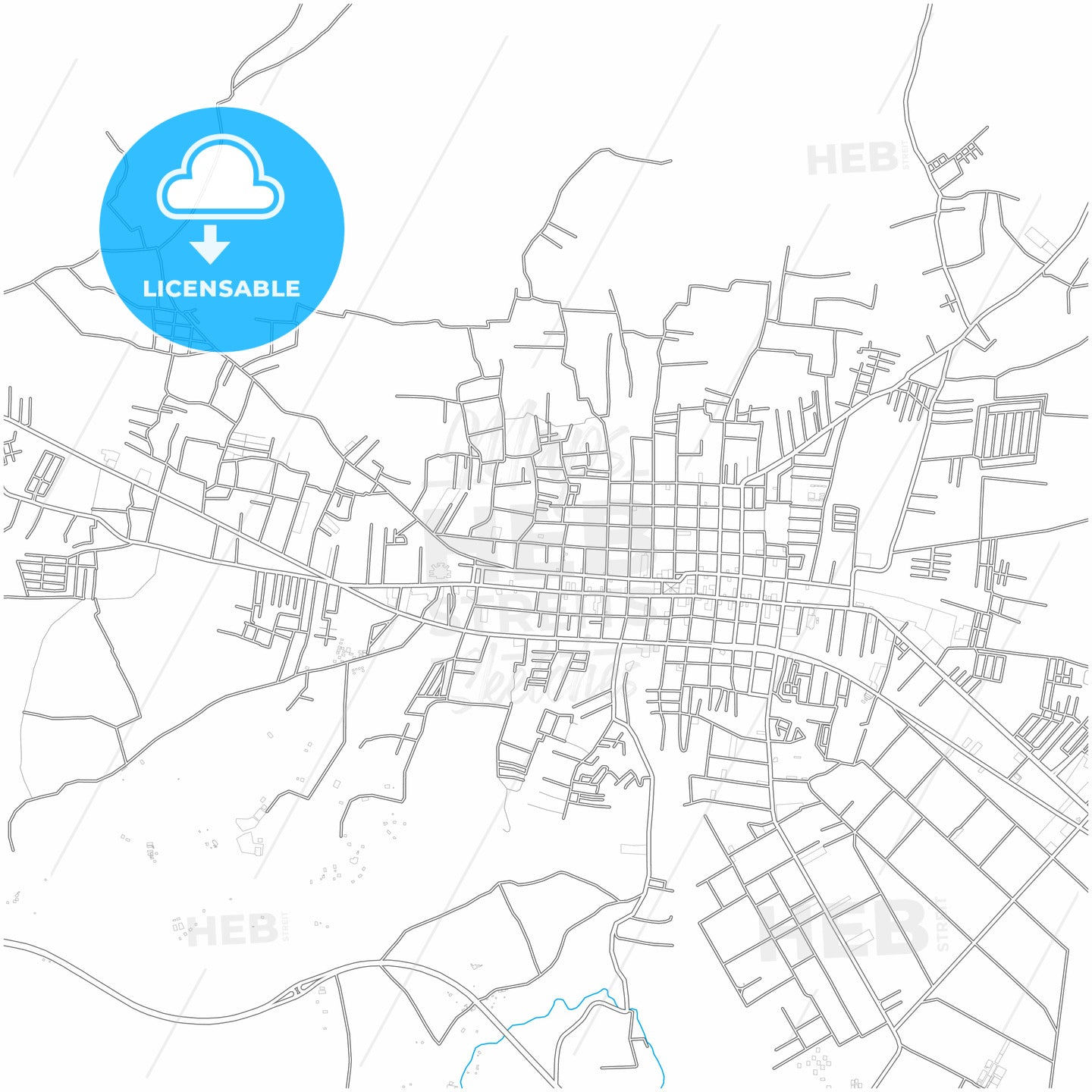 Chimaltenango, Chimaltenango, Guatemala, city map with high quality roads.