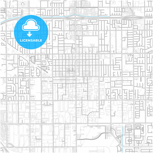 Chino, California, United States, city map with high quality roads.