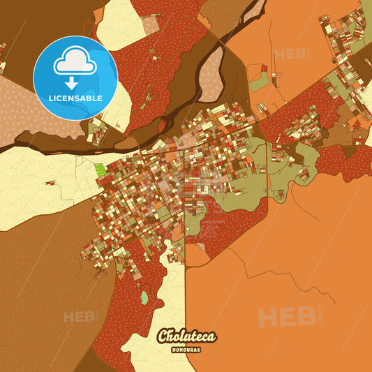Choluteca Honduras Farmhouse Poster Art Print Template - HEBSTREITS Sketches
