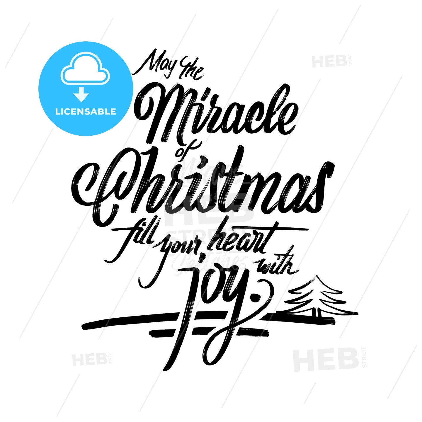 Christmas words lettering greeting card – instant download