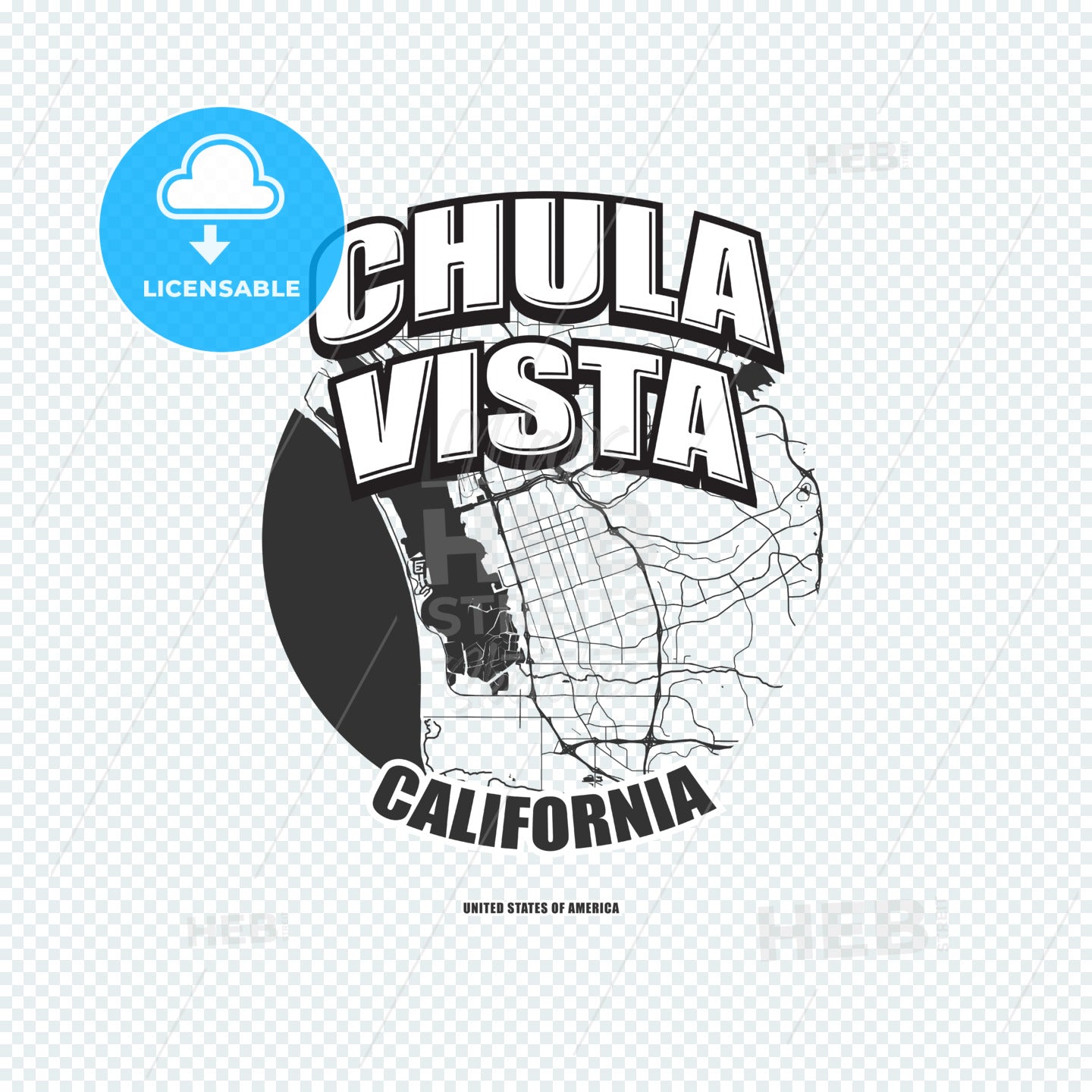Chula Vista, California, logo artwork – instant download