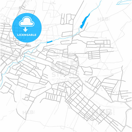 Chystiakove, Donetsk Oblast, Ukraine, city map with high quality roads.