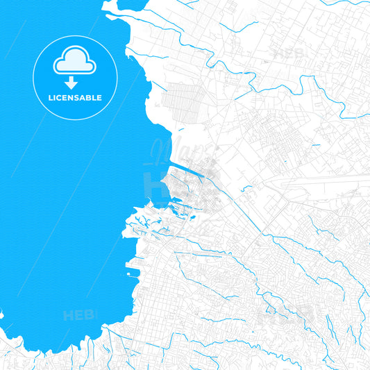 Cité Soleil, Haiti PDF vector map with water in focus