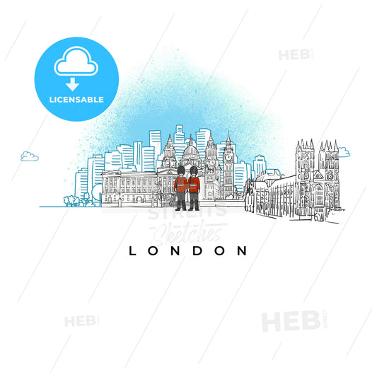 City skyline of London, UK – instant download