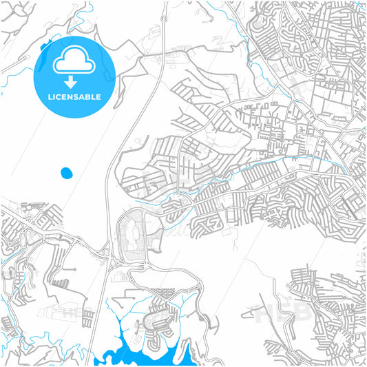 Ciudad López Mateos, México, Mexico, city map with high quality roads.