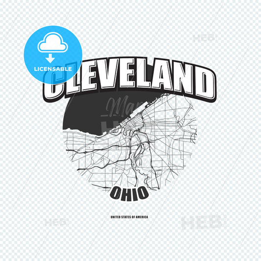 Cleveland, Ohio, logo artwork – instant download