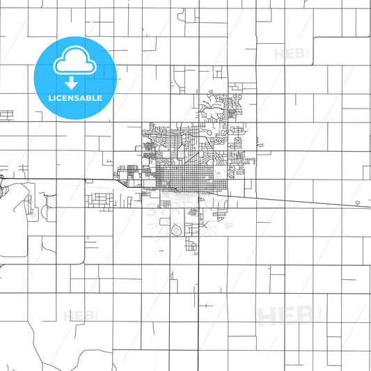 Clovis, New Mexico - Area Map - Light