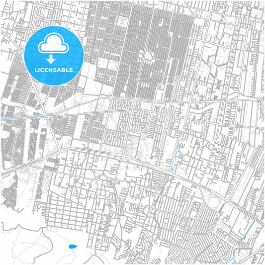 Coacalco de Berriozábal, México, Mexico, city map with high quality roads.