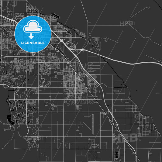 Coachella, California - Area Map - Dark