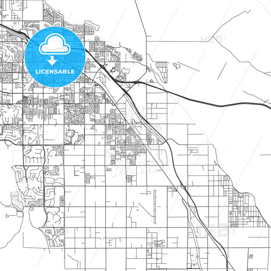 Coachella, California - Area Map - Light