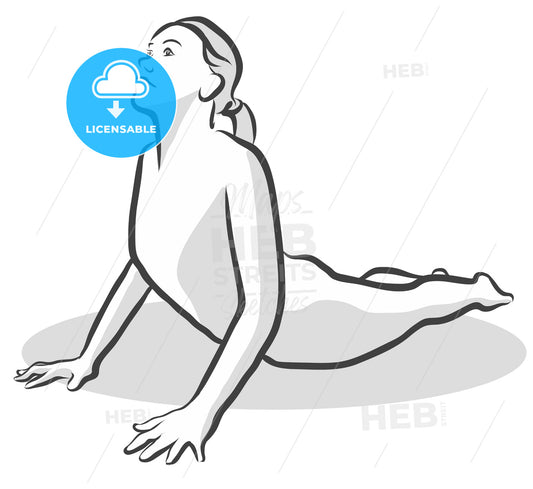 Cobra Bhujangasana Yoga Pose – instant download