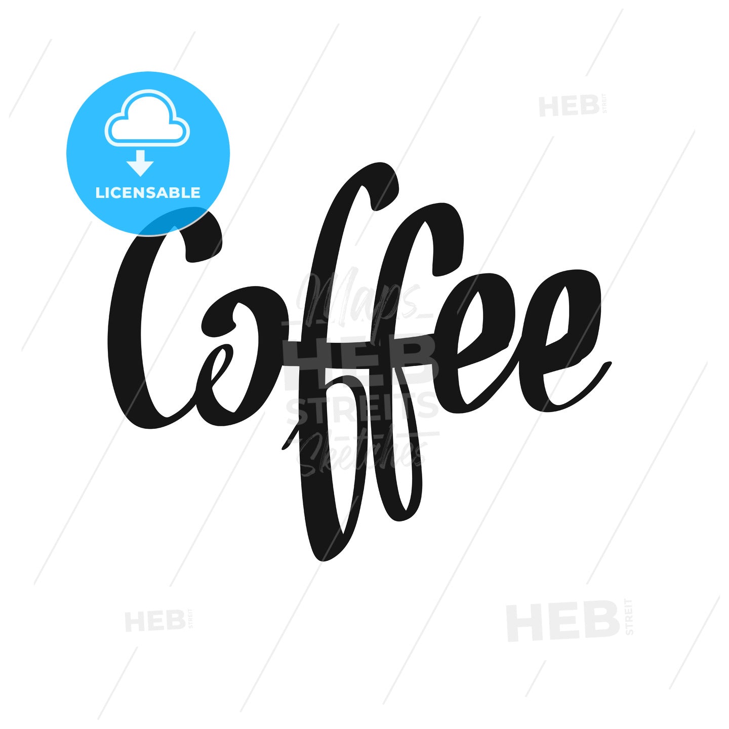 Coffee handwritten lettering – instant download