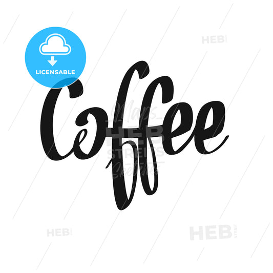 Coffee handwritten lettering – instant download