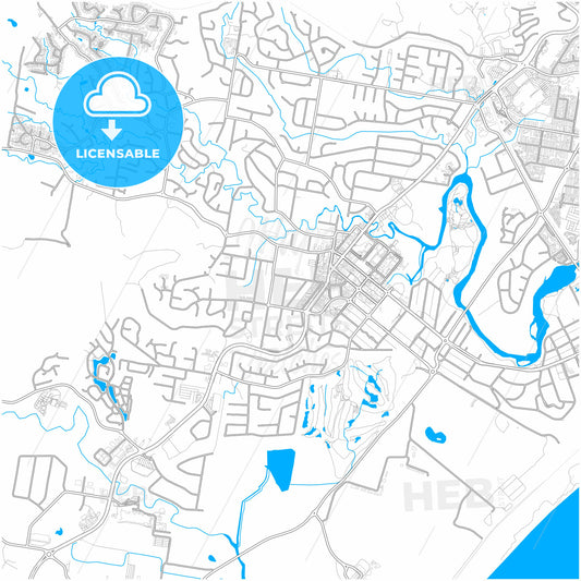 Coffs Harbour, New South Wales, Australia, city map with high quality roads.