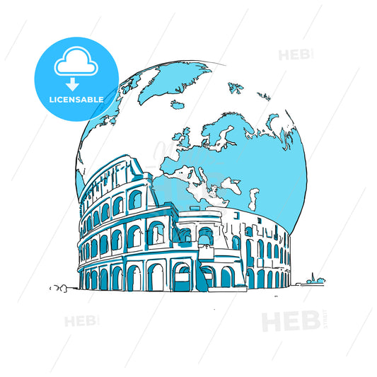 Coliseum and Earth. Concept Design. – instant download