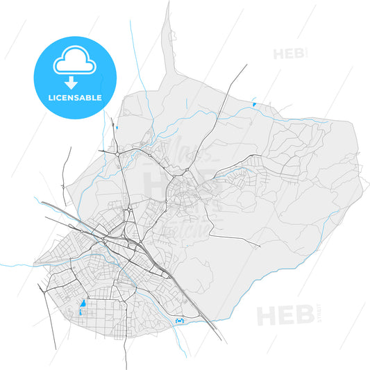 Collado-Villalba, Madrid, Spain, high quality vector map