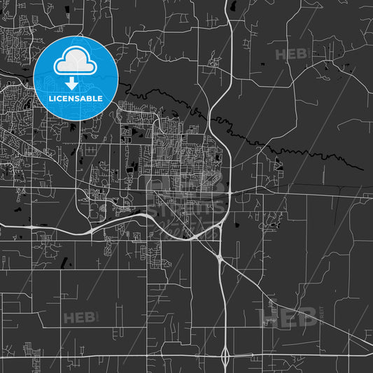 Collierville, Tennessee - Area Map - Dark