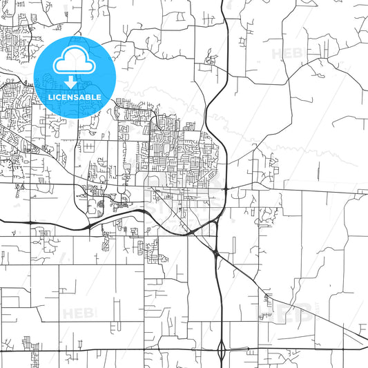 Collierville, Tennessee - Area Map - Light