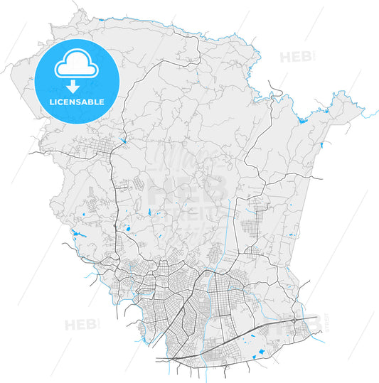 Colombo, Brazil, high quality vector map