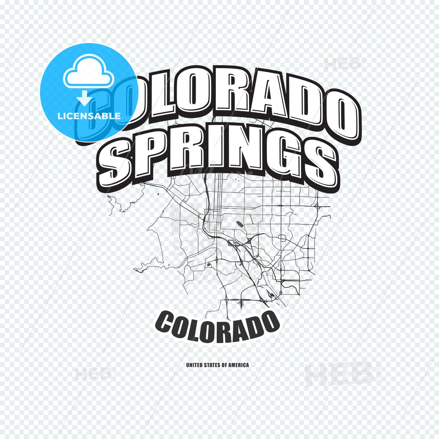 Colorado Springs, Colorado, logo artwork – instant download