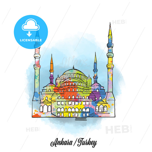 Colorful ankara mosque sign – instant download