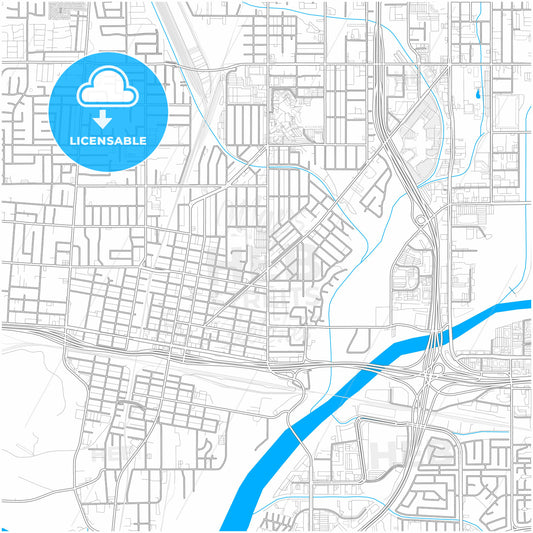 Colton, California, United States, city map with high quality roads.