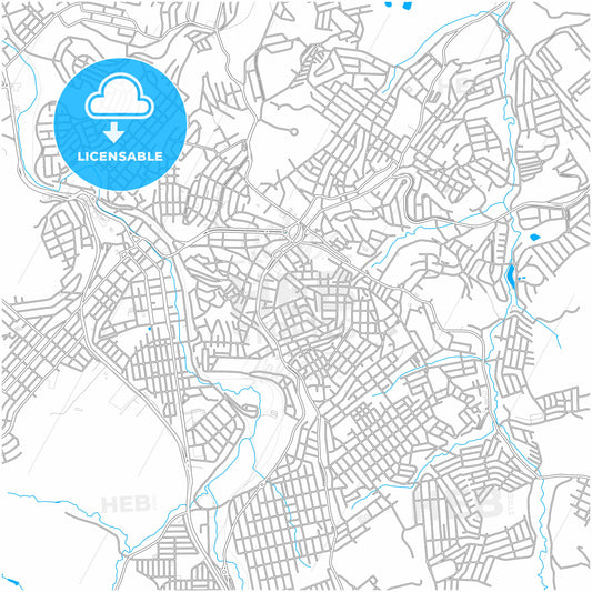 Conselheiro Lafaiete, Brazil, city map with high quality roads.