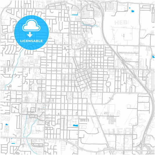 Conway, Arkansas, United States, city map with high quality roads.