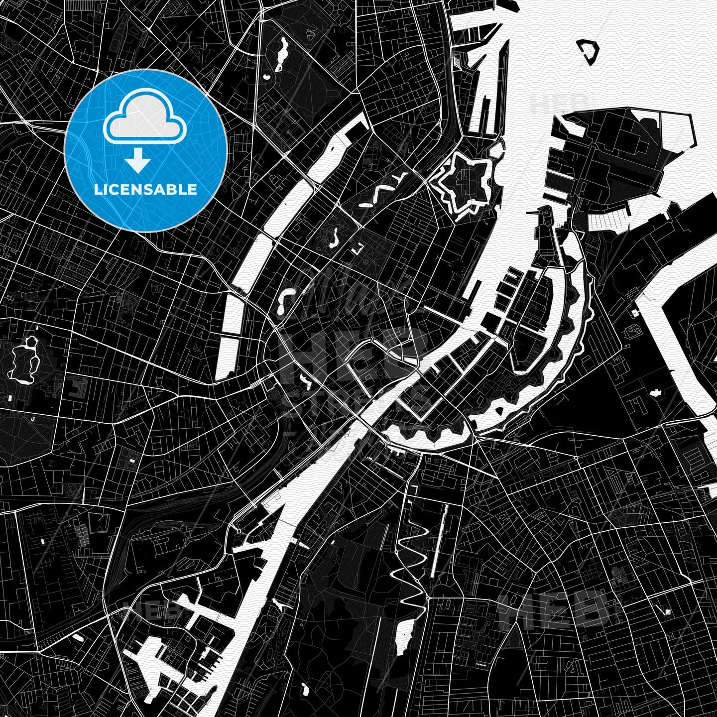 Copenhagen, Denmark PDF map