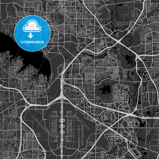 Coppell, Texas - Area Map - Dark