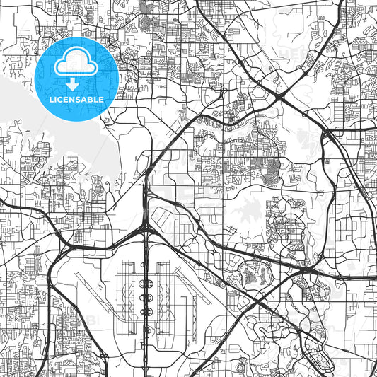 Coppell, Texas - Area Map - Light