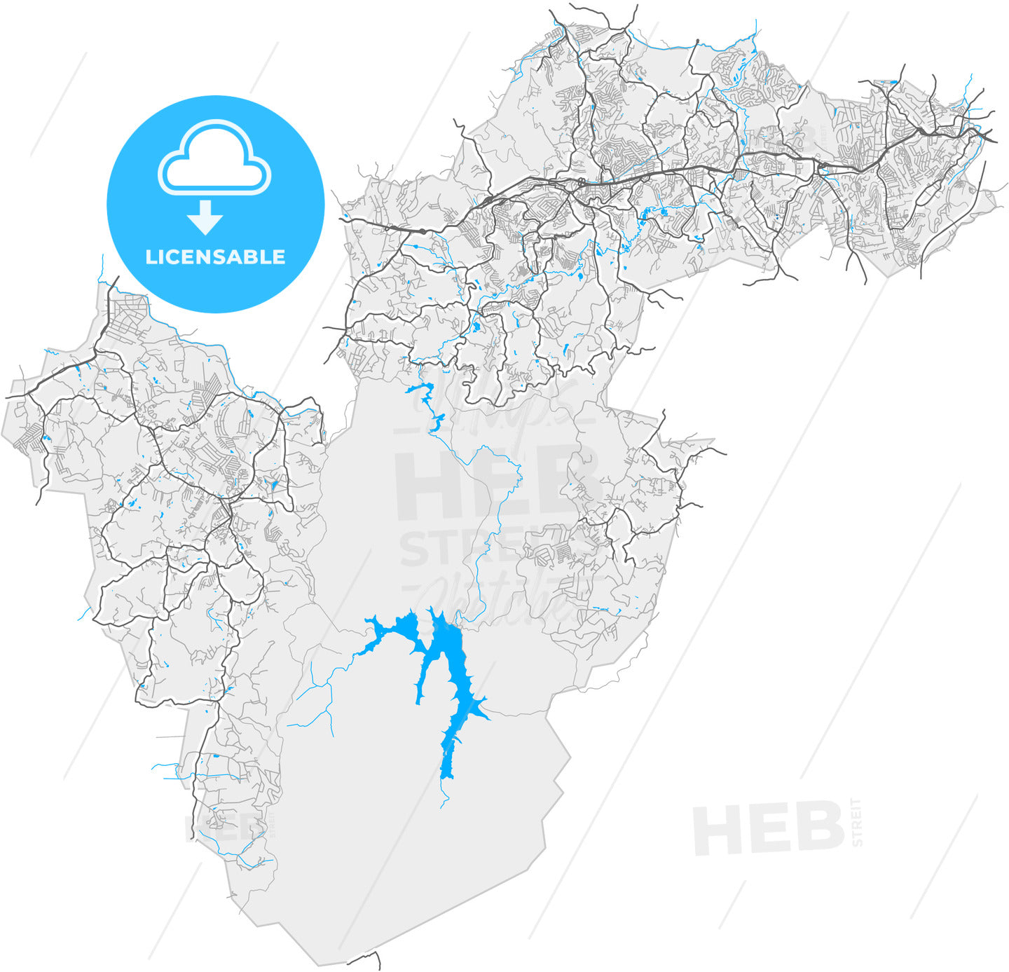 Cotia, Brazil, high quality vector map