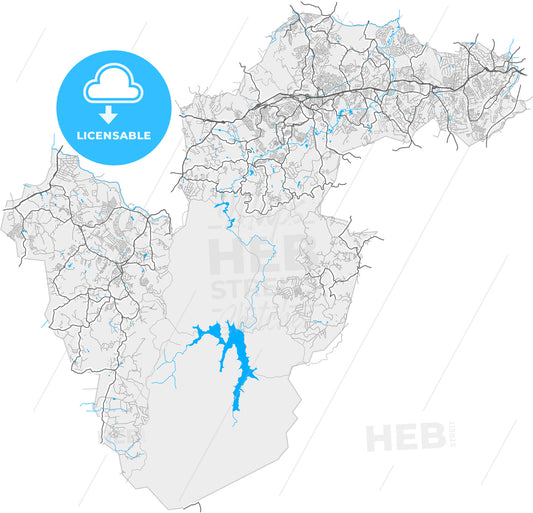 Cotia, Brazil, high quality vector map