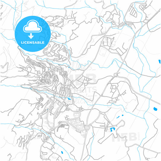 Covilhã, Castelo Branco, Portugal, city map with high quality roads.