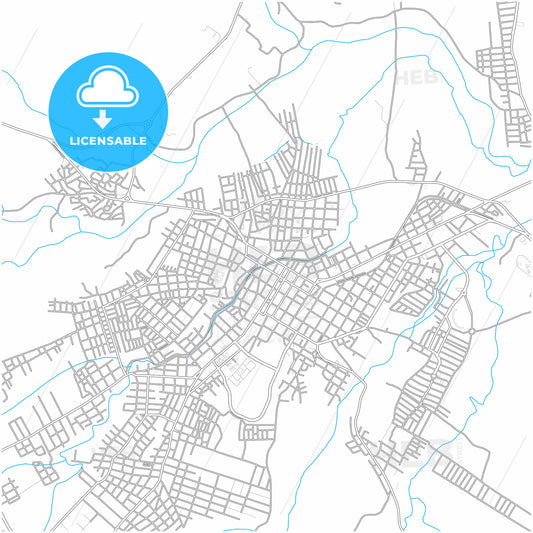 Crato, Brazil, city map with high quality roads.